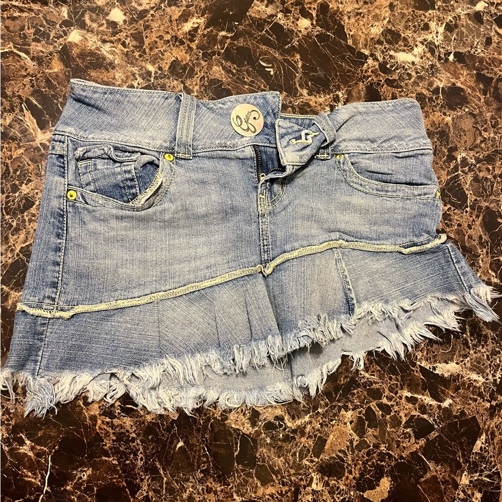 Casual Blue Denim Skirt